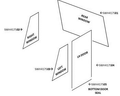 UW95304   Door and Window Seal Kit---4-175, 4-210, 4-225, 4-270 